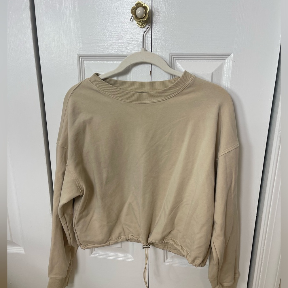 Drawstring crewneck